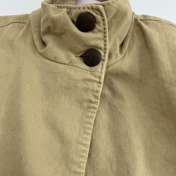 Millard Fillmore Anthropologie Jacket Duster Brown Leather Pockets Festival S - Picture 6 of 9